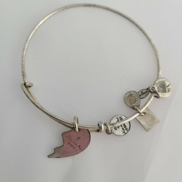 Alex and Ani Sterling Sliver "Best" friends Charm Bracelet - Picture 3 of 6